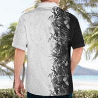 Hawaii Tropical Plant Monochrome Hawaiian Shirt Vibrant Polynesian Pattern