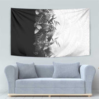 Hawaii Tropical Plant Monochrome Tapestry Vibrant Polynesian Pattern