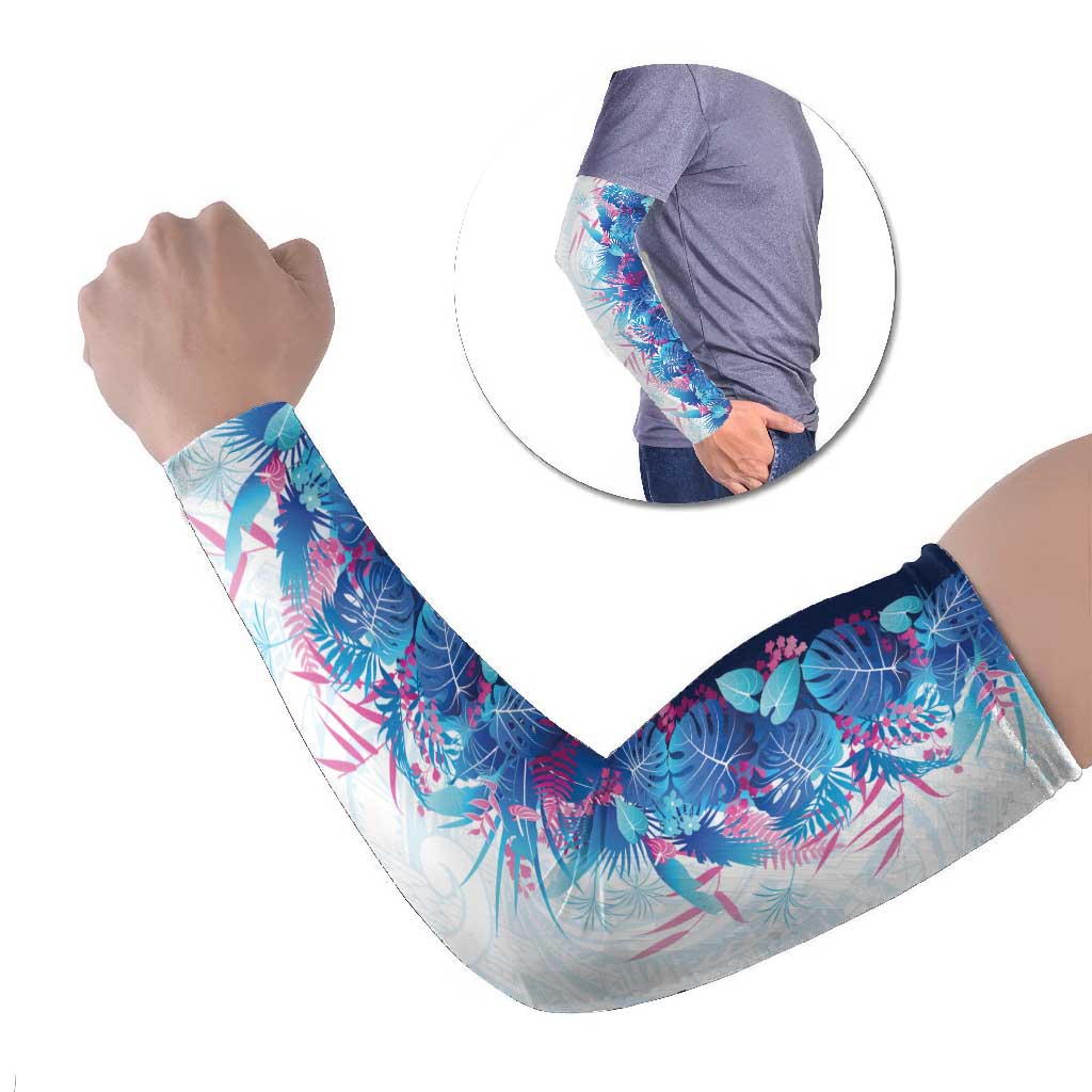Hawaii Tropical Plant UliUli Arm Sleeves Vibrant Polynesian Pattern