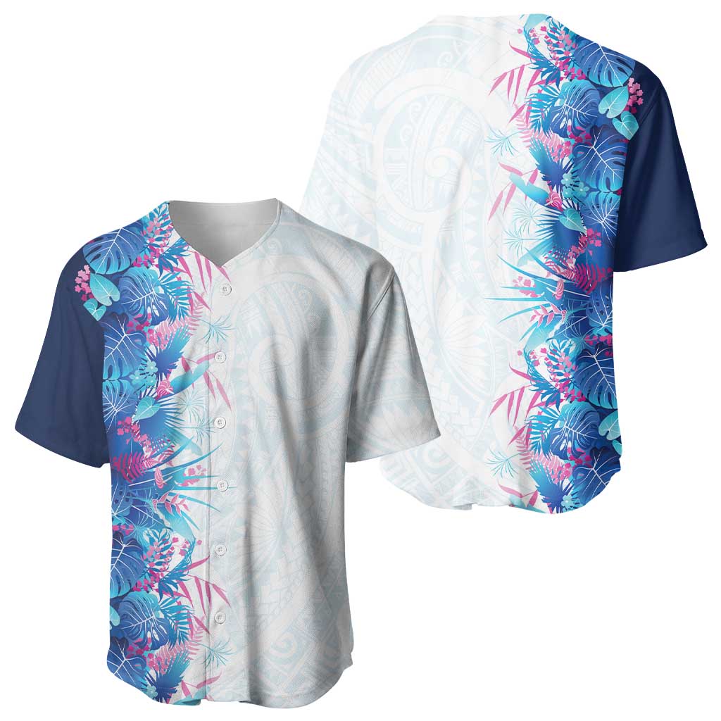 Hawaii Tropical Plant UliUli Baseball Jersey Vibrant Polynesian Pattern