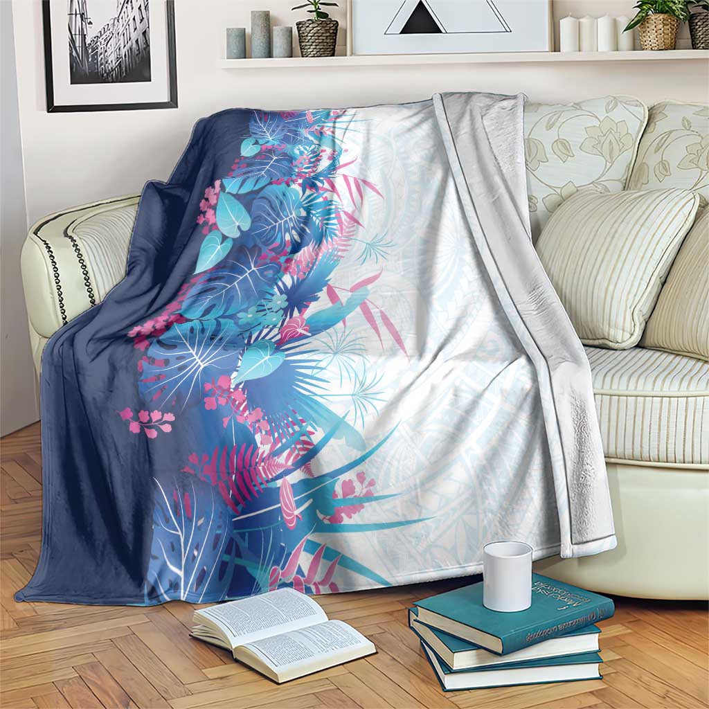 Hawaii Tropical Plant UliUli Blanket Vibrant Polynesian Pattern