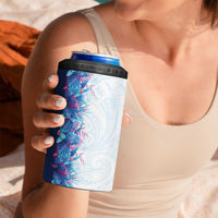 Hawaii Tropical Plant UliUli 4 in 1 Can Cooler Tumbler Vibrant Polynesian Pattern
