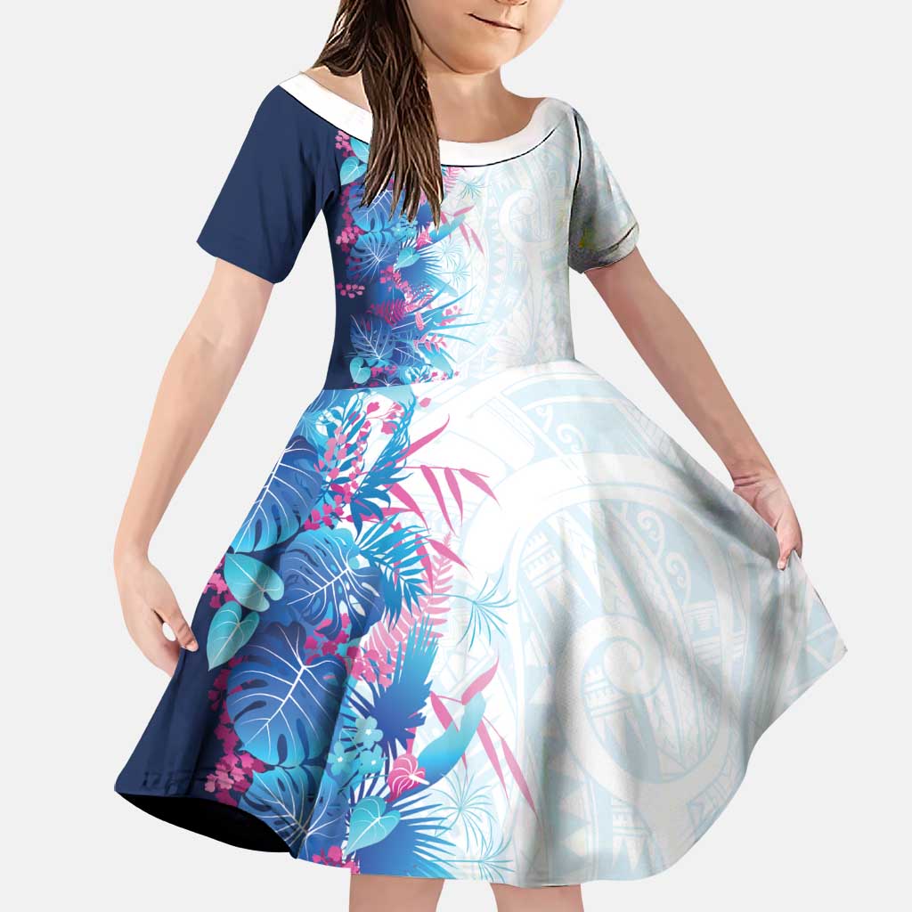 Hawaii Tropical Plant UliUli Family Matching Off Shoulder Short Dress and Hawaiian Shirt Vibrant Polynesian Pattern
