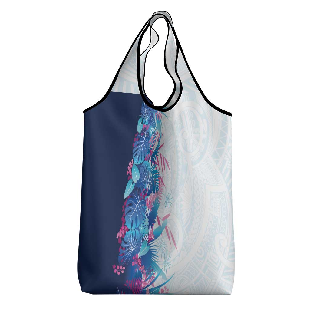 Hawaii Tropical Plant UliUli Grocery Bag Vibrant Polynesian Pattern