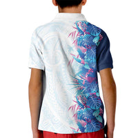 Hawaii Tropical Plant UliUli Kid Polo Shirt Vibrant Polynesian Pattern