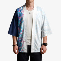 Hawaii Tropical Plant UliUli Kimono Vibrant Polynesian Pattern
