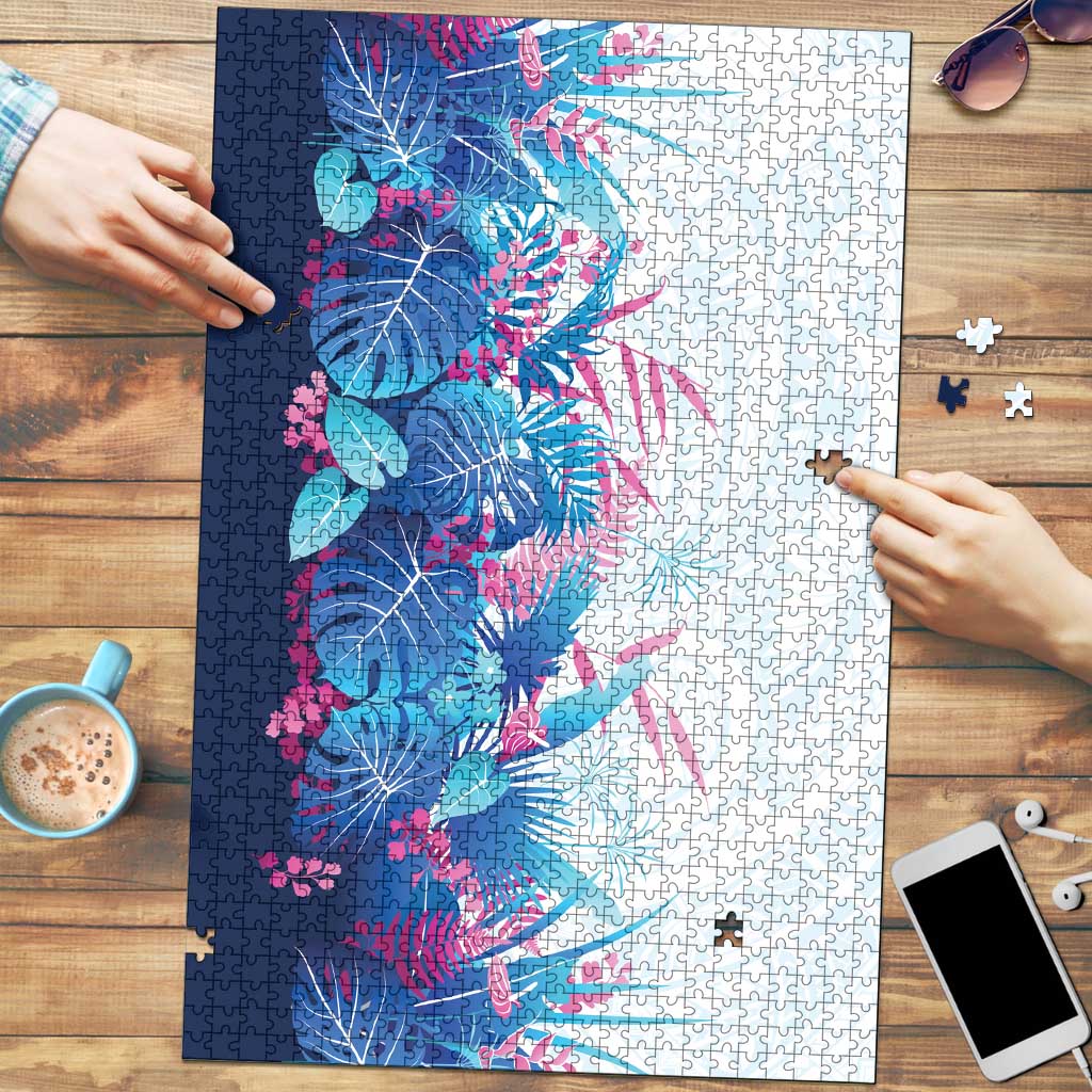 Hawaii Tropical Plant UliUli Puzzle Vibrant Polynesian Pattern