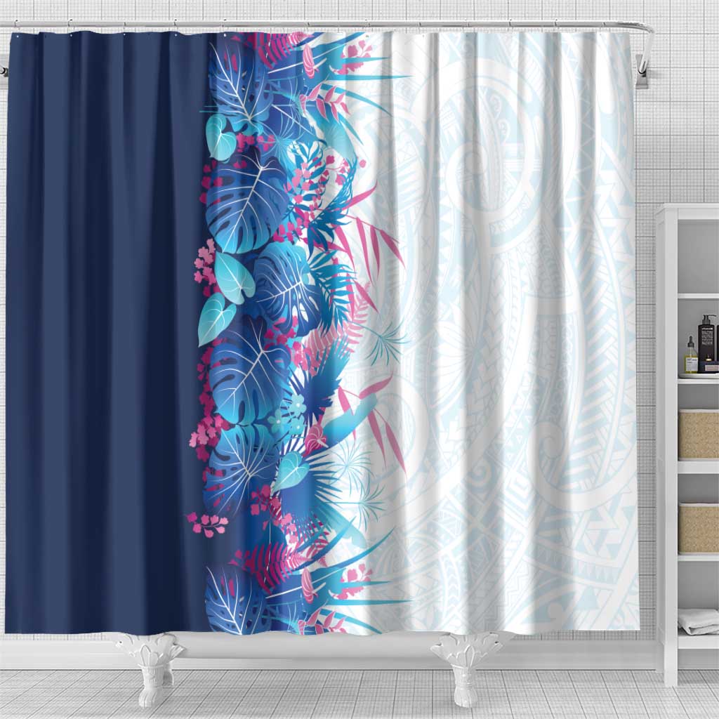 Hawaii Tropical Plant UliUli Shower Curtain Vibrant Polynesian Pattern