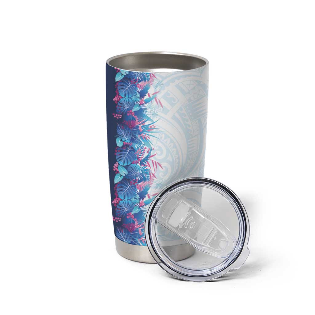 Hawaii Tropical Plant UliUli Tumbler Cup Vibrant Polynesian Pattern