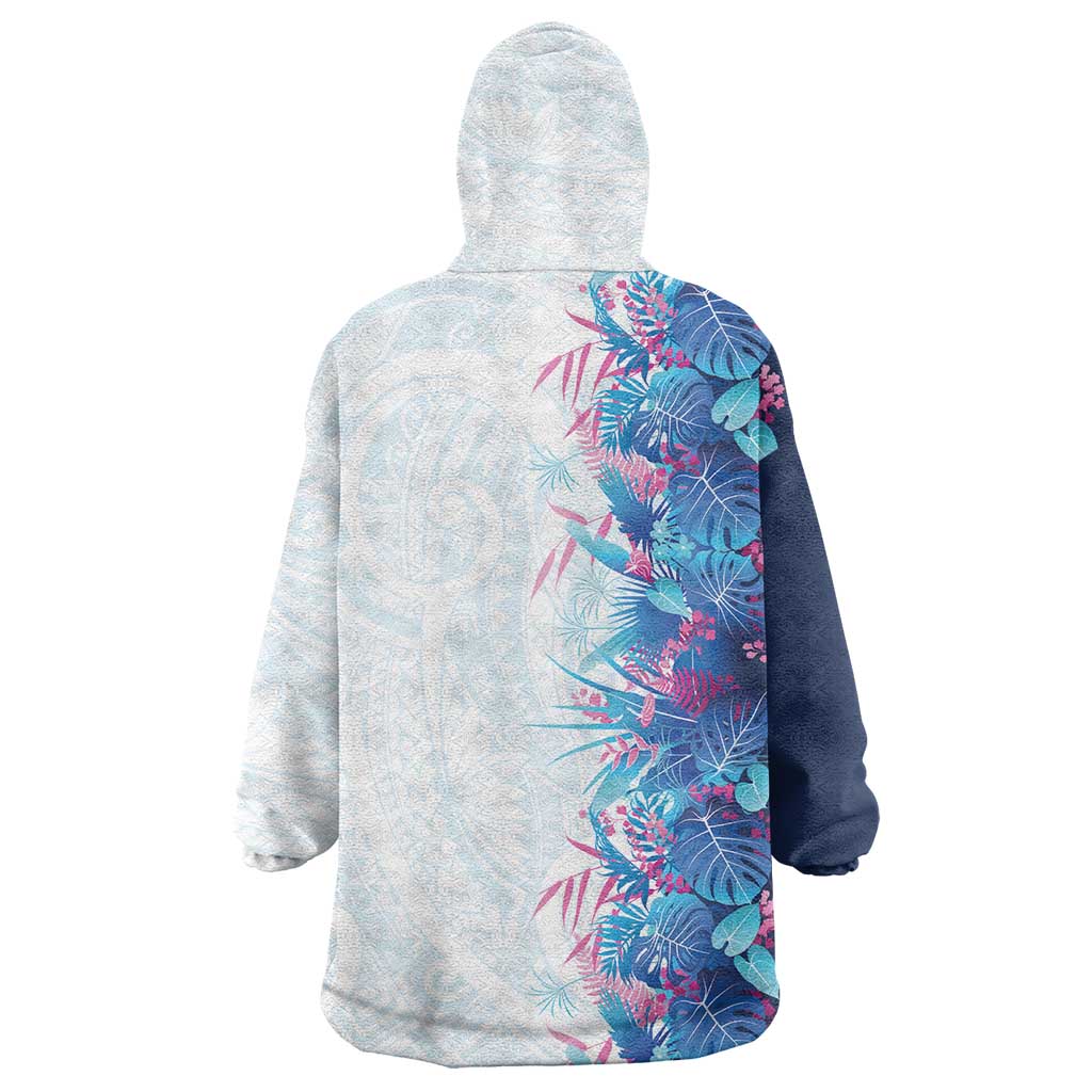 Hawaii Tropical Plant UliUli Wearable Blanket Hoodie Vibrant Polynesian Pattern