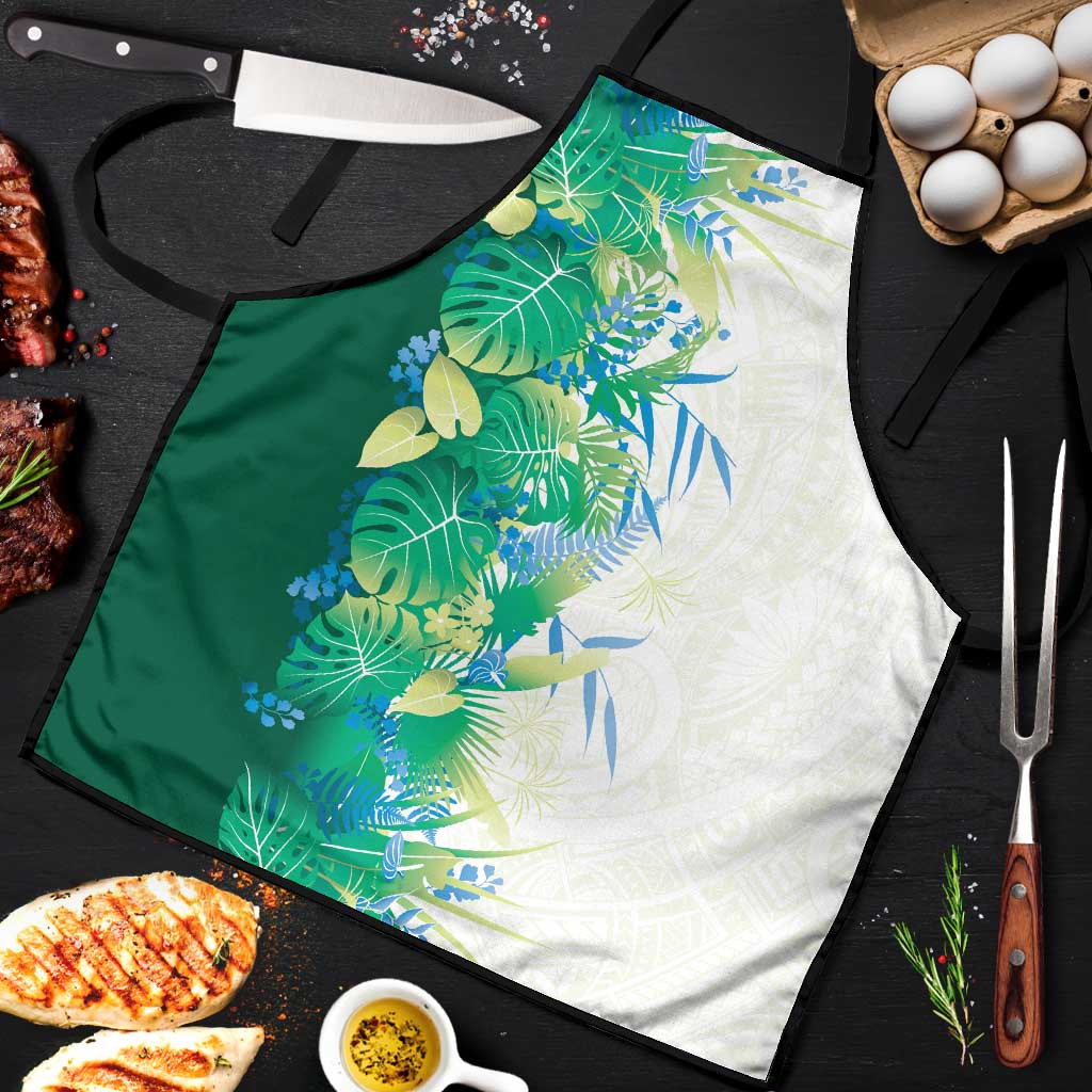 Hawaii Tropical Plant Omaomao Apron Vibrant Polynesian Pattern