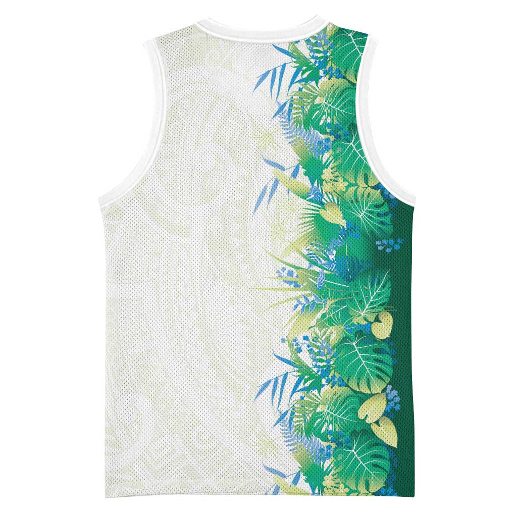 Hawaii Tropical Plant Omaomao Basketball Jersey Vibrant Polynesian Pattern