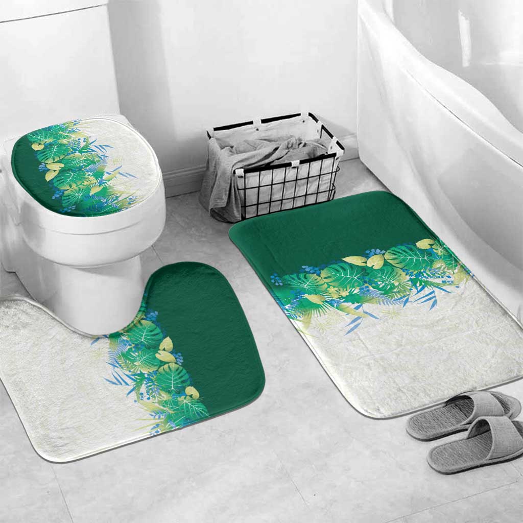 Hawaii Tropical Plant Omaomao Bathroom Set Vibrant Polynesian Pattern