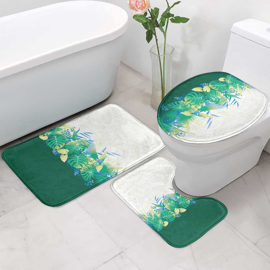 Hawaii Tropical Plant Omaomao Bathroom Set Vibrant Polynesian Pattern