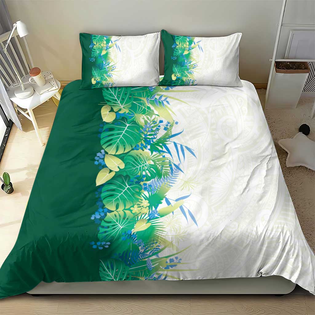 Hawaii Tropical Plant Omaomao Bedding Set Vibrant Polynesian Pattern