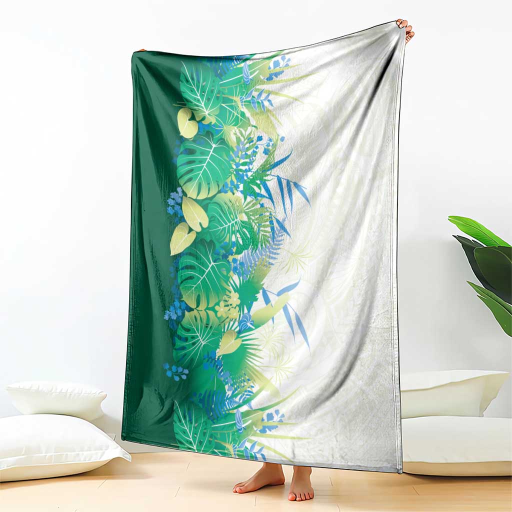Hawaii Tropical Plant Omaomao Blanket Vibrant Polynesian Pattern