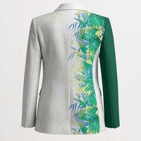Hawaii Tropical Plant Omaomao Blazer Vibrant Polynesian Pattern