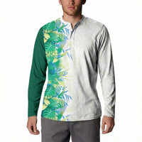 Hawaii Tropical Plant Omaomao Button Sweatshirt Vibrant Polynesian Pattern
