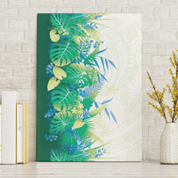 Hawaii Tropical Plant Omaomao Canvas Wall Art Vibrant Polynesian Pattern
