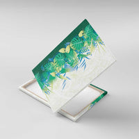 Hawaii Tropical Plant Omaomao Canvas Wall Art Vibrant Polynesian Pattern