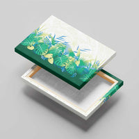 Hawaii Tropical Plant Omaomao Canvas Wall Art Vibrant Polynesian Pattern