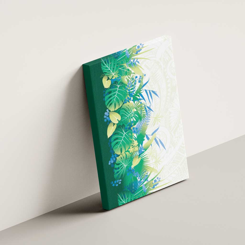 Hawaii Tropical Plant Omaomao Canvas Wall Art Vibrant Polynesian Pattern