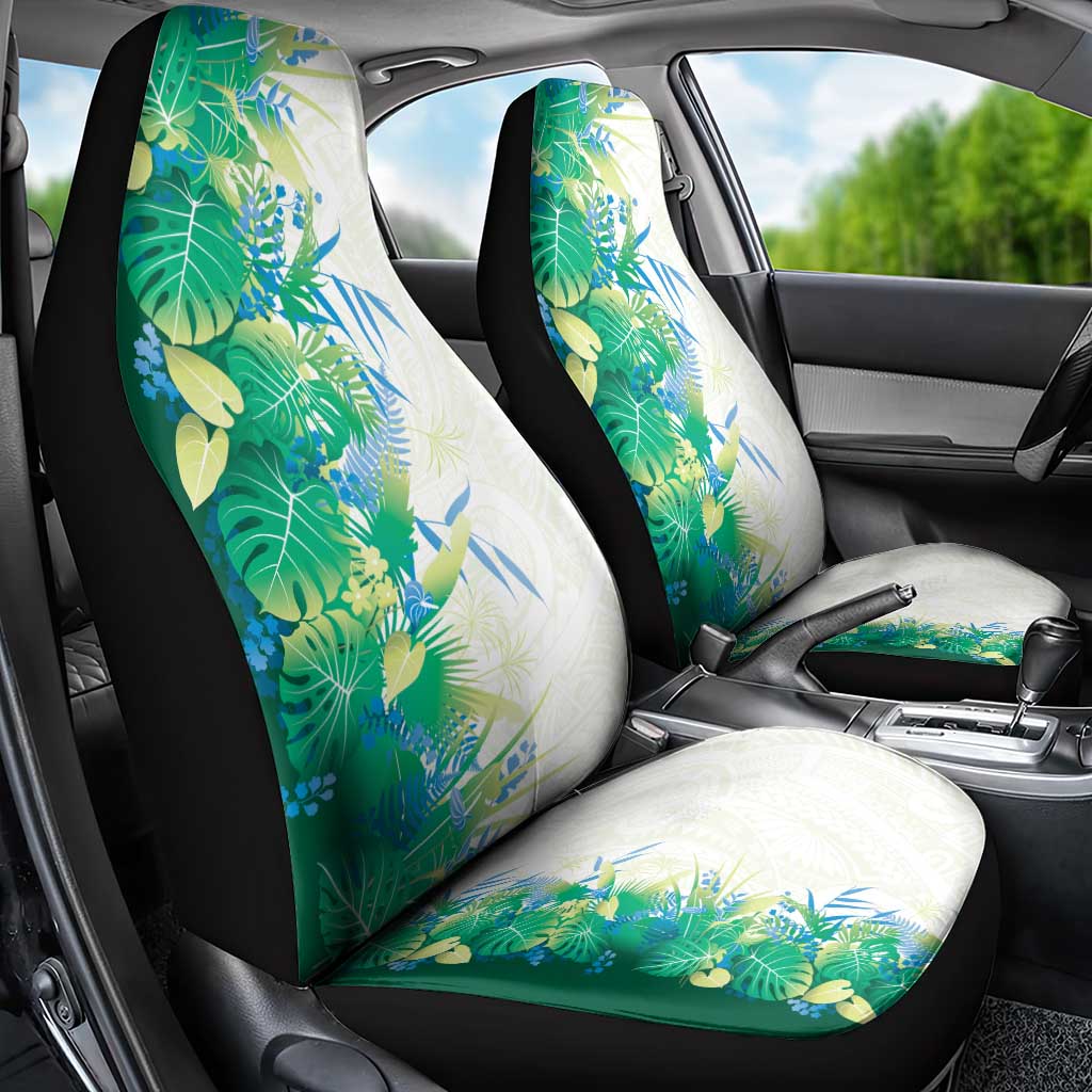 Hawaii Tropical Plant Omaomao Car Seat Cover Vibrant Polynesian Pattern