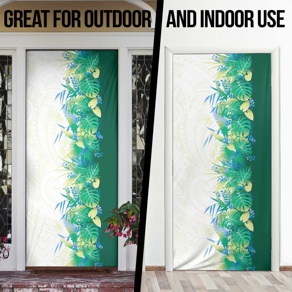 Hawaii Tropical Plant Omaomao Door Cover Vibrant Polynesian Pattern