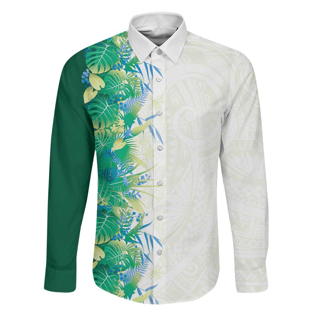Hawaii Tropical Plant Omaomao Family Matching Off Shoulder Maxi Dress and Hawaiian Shirt Vibrant Polynesian Pattern