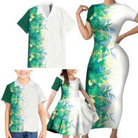 Hawaii Tropical Plant Omaomao Family Matching Short Sleeve Bodycon Dress and Hawaiian Shirt Vibrant Polynesian Pattern LT01 - Polynesian Pride