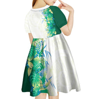 Hawaii Tropical Plant Omaomao Kid Short Sleeve Dress Vibrant Polynesian Pattern