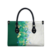 Hawaii Tropical Plant Omaomao Leather Bag Vibrant Polynesian Pattern