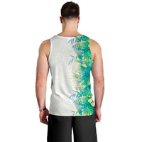 Hawaii Tropical Plant Omaomao Men Tank Top Vibrant Polynesian Pattern