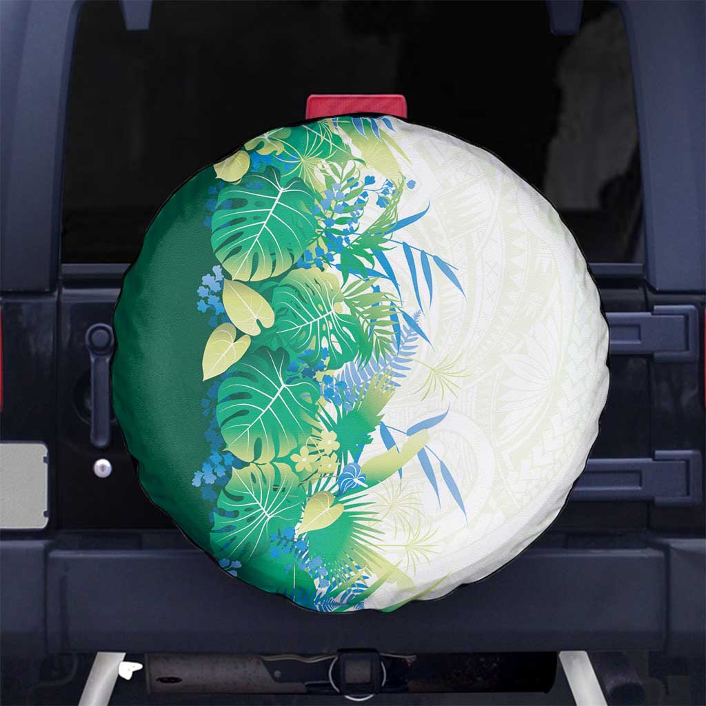 Hawaii Tropical Plant Omaomao Spare Tire Cover Vibrant Polynesian Pattern