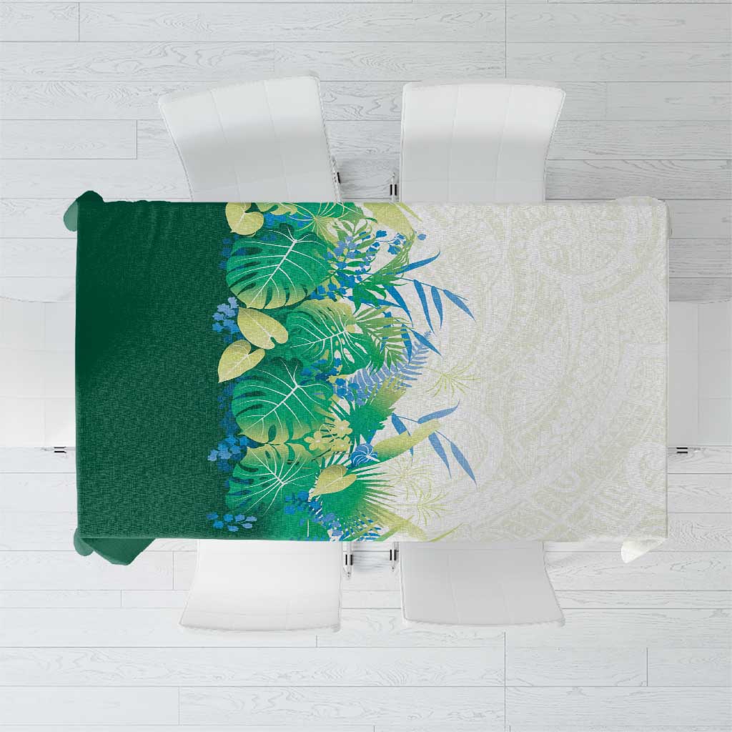 Hawaii Tropical Plant Omaomao Tablecloth Vibrant Polynesian Pattern