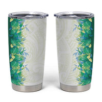 Hawaii Tropical Plant Omaomao Tumbler Cup Vibrant Polynesian Pattern