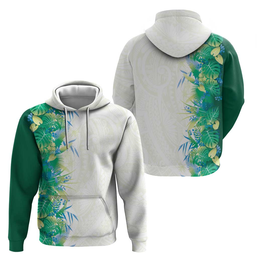 Hawaii Tropical Plant Omaomao Zip Hoodie Vibrant Polynesian Pattern