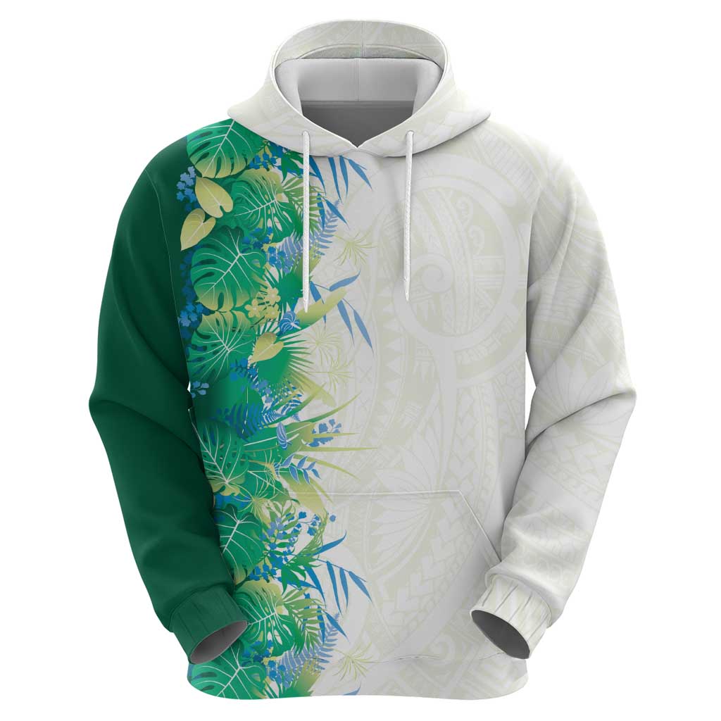 Hawaii Tropical Plant Omaomao Zip Hoodie Vibrant Polynesian Pattern
