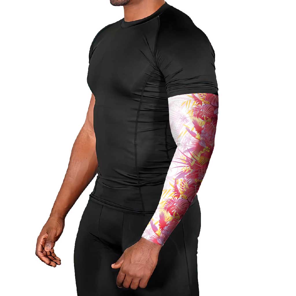 Hawaii Tropical Plant Akala Arm Sleeves Vibrant Polynesian Pattern