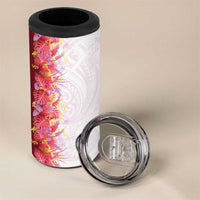 Hawaii Tropical Plant Akala 4 in 1 Can Cooler Tumbler Vibrant Polynesian Pattern