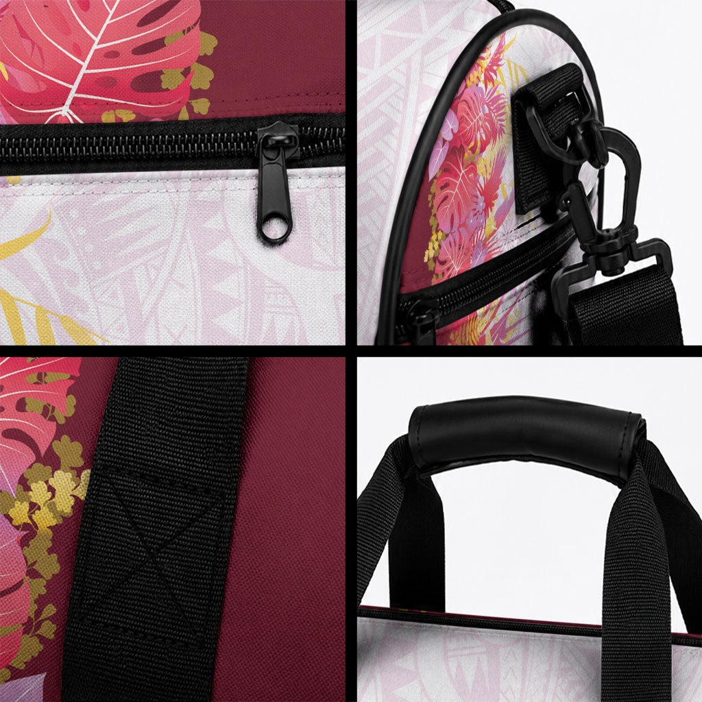 Hawaii Tropical Plant Akala Duffle Bag Vibrant Polynesian Pattern LT01 - Polynesian Pride