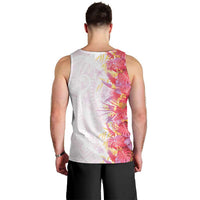 Hawaii Tropical Plant Akala Men Tank Top Vibrant Polynesian Pattern