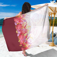 Hawaii Tropical Plant Akala Sarong Vibrant Polynesian Pattern
