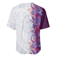 Hawaii Tropical Plant Poni Baseball Jersey Vibrant Polynesian Pattern