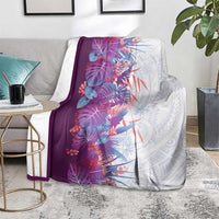 Hawaii Tropical Plant Poni Blanket Vibrant Polynesian Pattern