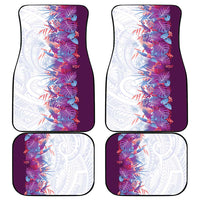 Hawaii Tropical Plant Poni Car Mats Vibrant Polynesian Pattern