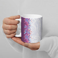 Hawaii Tropical Plant Poni Ceramic Mug Vibrant Polynesian Pattern