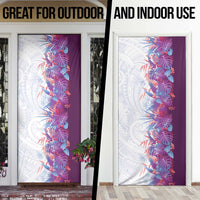 Hawaii Tropical Plant Poni Door Cover Vibrant Polynesian Pattern