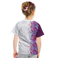 Hawaii Tropical Plant Poni Kid T Shirt Vibrant Polynesian Pattern