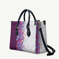 Hawaii Tropical Plant Poni Leather Bag Vibrant Polynesian Pattern